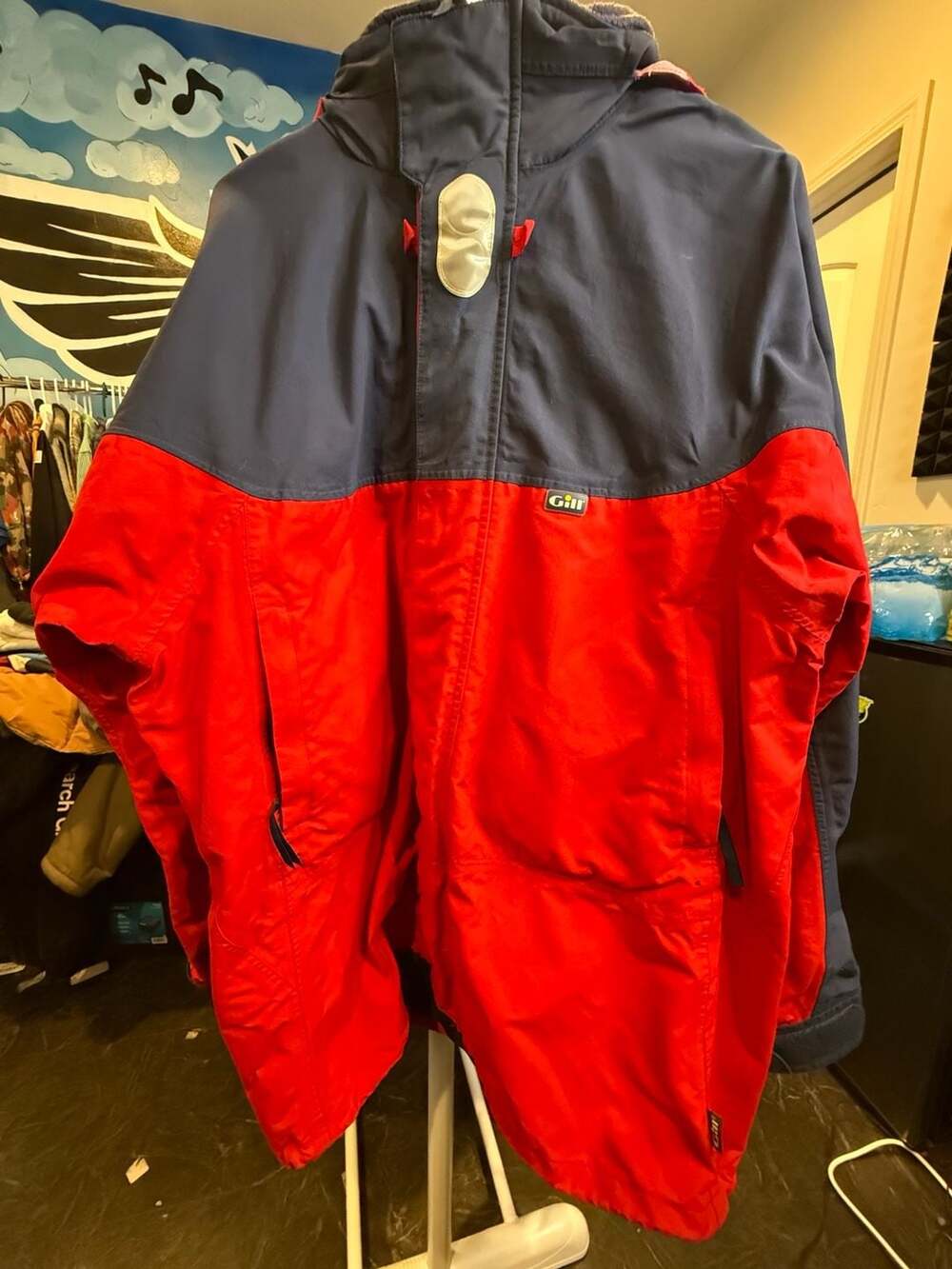 Gill Coast Jacket Sailing Coat Red Navy Size XL